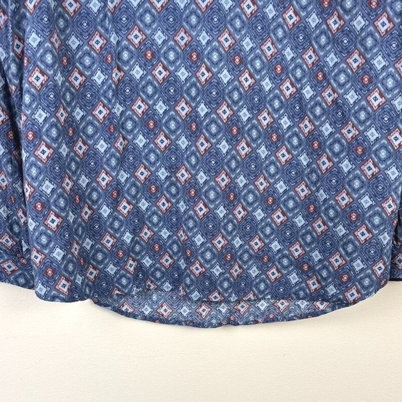 Eddie Bauer Tunic Top Women's‎ Size XL Blue Geometric Boho Rayon Print - Picture 6 of 16